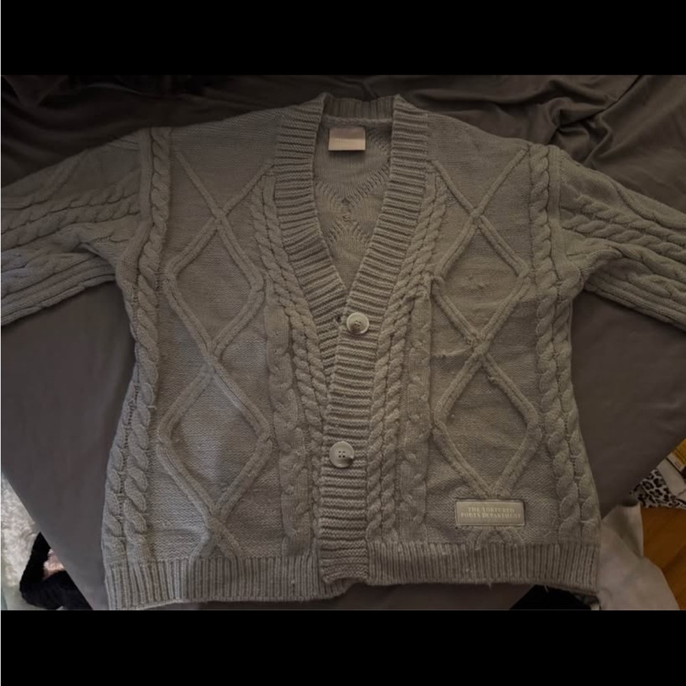 Taylor Swift TTPD Cable Knit Cardigan